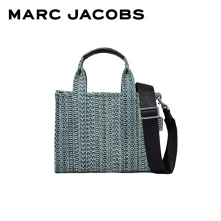 MARC JACOBS THE WASHED MONOGRAM DENIM SMALL TOTE BAG 2P3HTT011H02473 กระเป๋าโท้ท