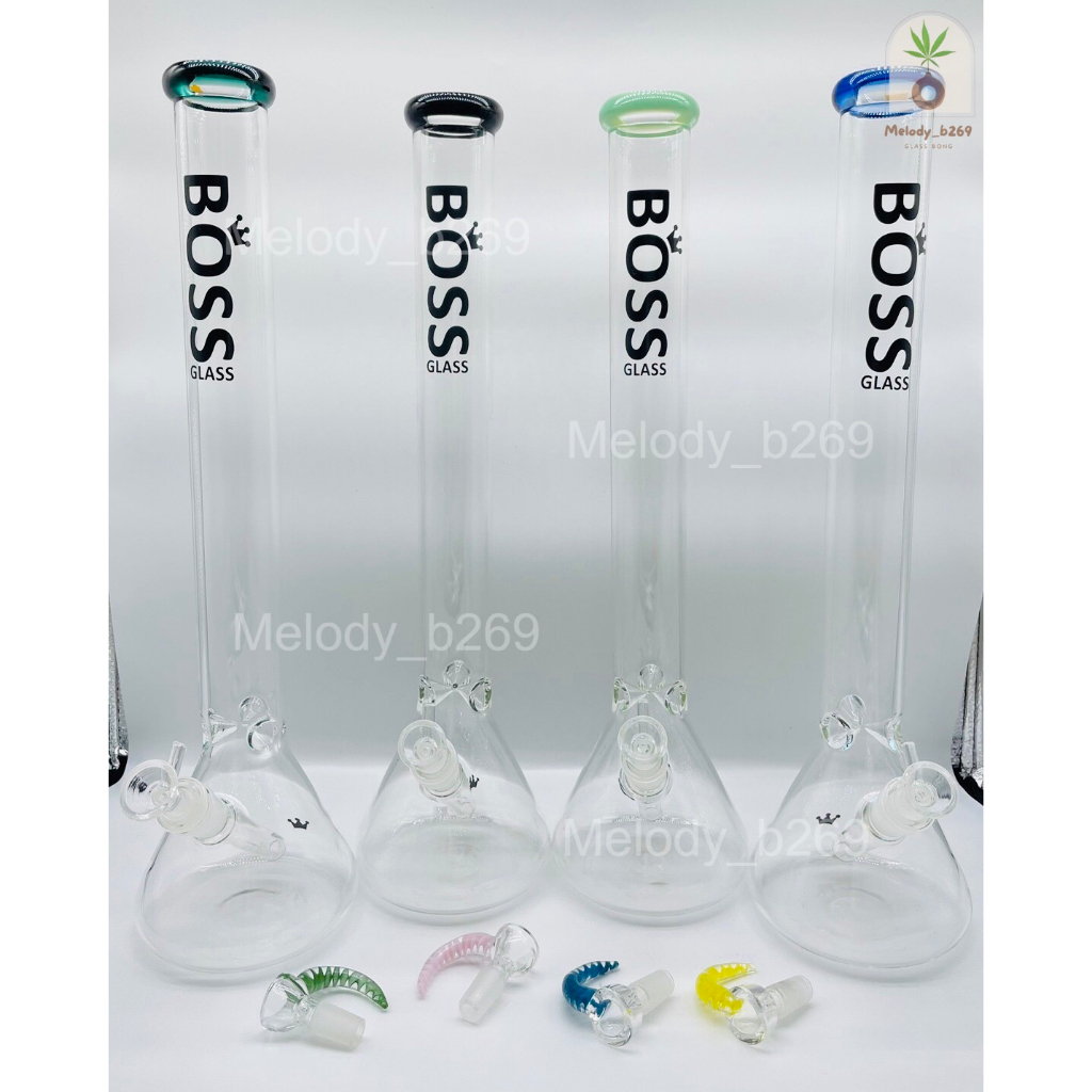 บ้องแก้ว Glass Bong ขวดแก้วสมุนไพร BOSS สูง 18.1 นิ้ว = 46 cm