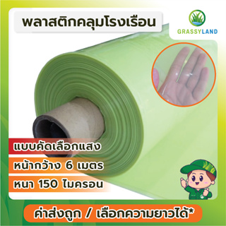 GRASSYLAND​ พลาสติกคลุมโรงเรือนสูตรคัดเลือกแสง 6 ความหนา 150 ไมครอน UV7% เกรดพรีเมี่ยม