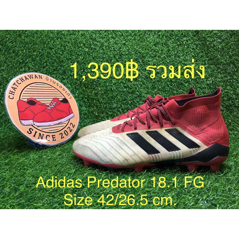 Adidas Predator 18.1 FG Size 42/26.5 cm.. สตั๊ดตัวท็อป  #รองเท้ามือสอง #รองเท้าฟุตบอล #รองเท้าสตั๊ด #สตั๊ดตัวท็อป