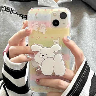 🧡ส่งของขวัญ🧡เคสไอโฟน 14 Pro Max 13 12 11 for เคสไอโฟน11 ลูกสุนัข griptok พกง่ายๆ iPhone13 การป้องกันการตก Case