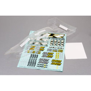 TLR Body &amp; Wing Set, Clear w/Stickers TLR230001