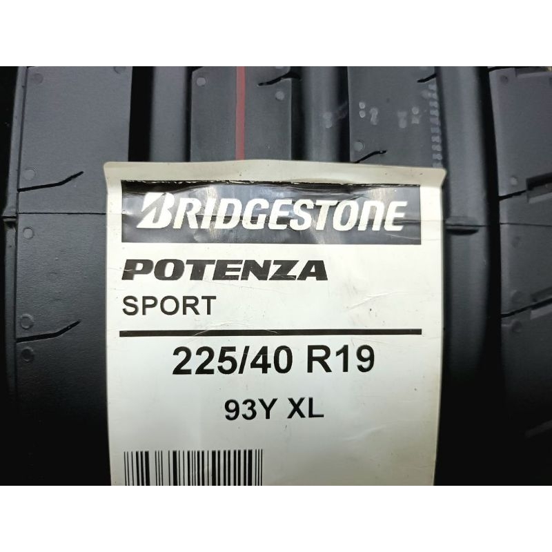 **มี 2 เส้นค่ะ** ยางใหม่ค้างปี 225/40R19 Bridgestone Potenza Sport (Italy) ผลิตปี2021 ประกันบวม 2 ปี ส่งฟรีมีเก็บปลายทาง