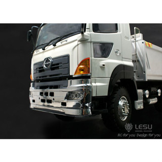 1/14 Lesu กันชนหน้า Hino S700 ชุบโครเมี่ยม สำหรับรถบังคับ 1/14 รถบรรทุก DIY