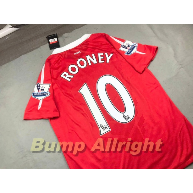 Retro : เสื้อฟุตบอลย้อนยุค Vintage แมน ยู Man U Home 2010 + 10 ROONEY และอาร์มพรีเมียร์, เสื้อเปล่า !!