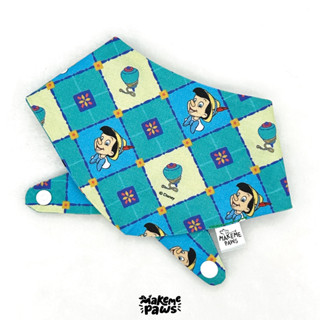 Blue Pinocchio💙 Bandana ผ้าพันคอสุนัข ผ้าพันคอสัตว์เลี้ยง ผ้าพันคอแมว