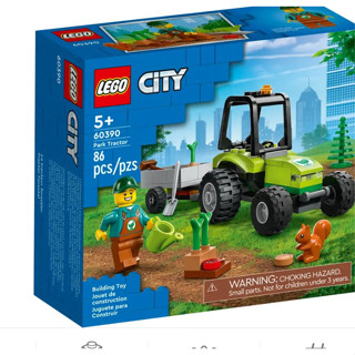 LEGO City Park Tractor 60390, Toy with Trailer for Kids Ages 5 Plus