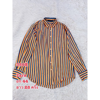 Zara เสื้อเชิ้ต ผ้าลื่นๆ สีสันส้มสวยๆ #ด้อมส้ม ควรมี☺️