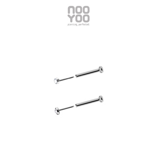 NooYoo ต่างหูสำหรับผิวแพ้ง่าย Titanium TL Disc Attachment (CZ)