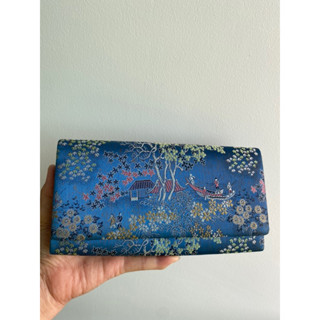 ลายหายาก Vintage Kimono Envelop Clutch Bag ขนาด  22 x 12 x 3 cm. กระเป๋าหนีบ คลัทช์ กระเป๋าออกงาน วินเทจ