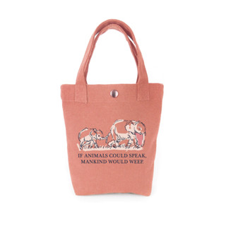 (พร้อมส่ง) กระเป๋าผ้าแคนวาส รุ่น มินิ ลายช้าง Elephant 2023 กระเป๋าผ้า mini tote bag แบรนด์ ACTs Of Green