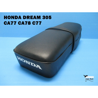 HONDA DREAM 305 CA77 CA78 C77 COMPLETE DOUBLE SEAT “BLACK”  // เบาะหมูยักษ์ รูเปิด สีดำ