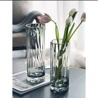 พร้อมส่ง 【Becky home shop】แจกันแก้วสไตล์ยุโรปสูง โปร่ง ใส่ดอกไม้ไว้พระ ตกแต่งห้องนั่งเล่น SAN-CCT
