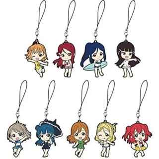 พวงกุญแจ Most lottery Love Live Sunshine 3rd K Award swimsuit ver. Rubber Strap All 9 Species