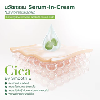 [แพ็ค 2] Smooth E Cica Repair Cream 35g. ลดรอยแดง ผิวอักเสบ ลดอาการผิวแพ้ง่าย หลุมสิว ผิวแห้งเป็นขุย