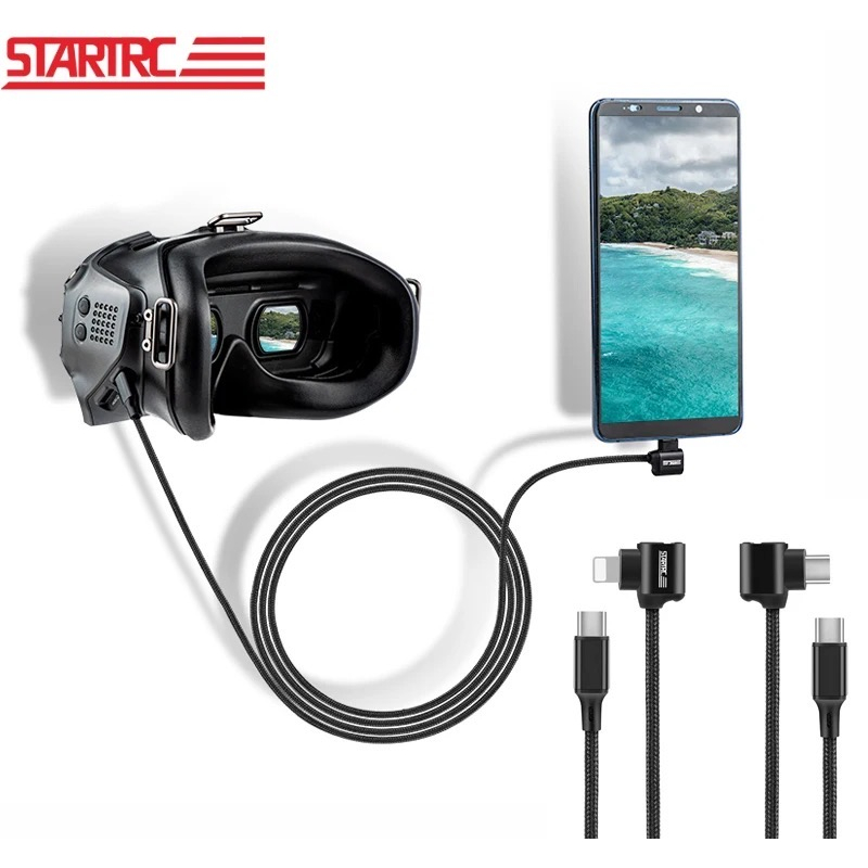 STARTRC 120cm 47 inch Type C to Light / Type-C USB Data Cable for DJI FPV Drone Goggles 2 and Goggle