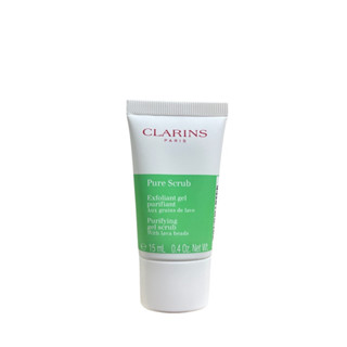 Clarins Pure Scrub Purifying gel scrub 15ml (ผลิต 08/2565)ของเเท้💯% เจล สครับ ผลิตภัณฑ์ขัดผิวหน้า
