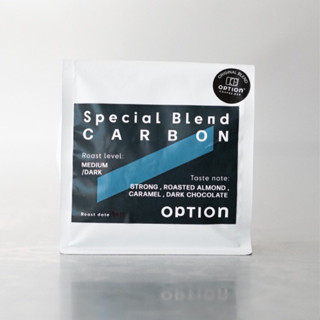 Option coffee เมล็ดกาแฟ Carbon Blend คั่วกลางค่อนเข้ม เหมาะสำหรับ Espresso 250g.