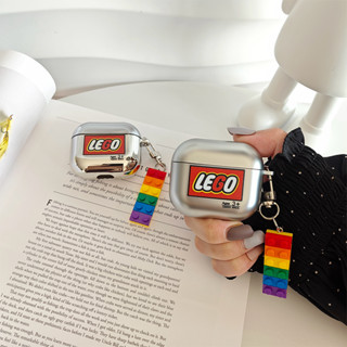 เคสแอร์พอด 3 Case Airpods 3 pro2 case บัตรน้ำขึ้นน้ำลง LEGOพร้อมจี้ วัสดุชุบผิวด้าน Airpod 3 pro2 เคส Airpod 1 gen2 case