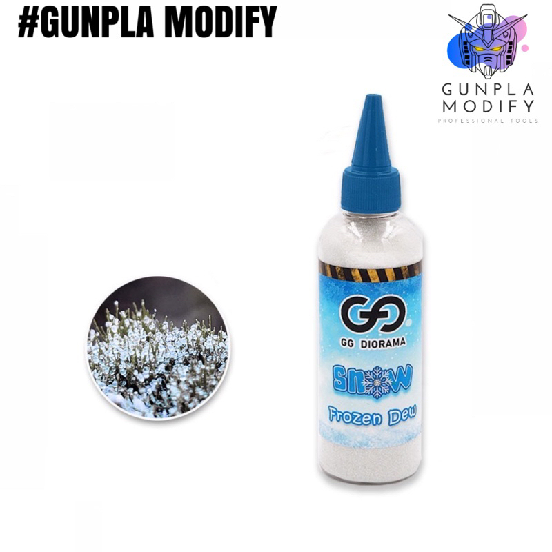 GG DIORAMA FROZEN DEW ผงโรยหิมะ ผงทำหิมะ บนต้นไม้ หญ้า สำหรับงานฉากจำลอง งานโมเดล 100ml GS03