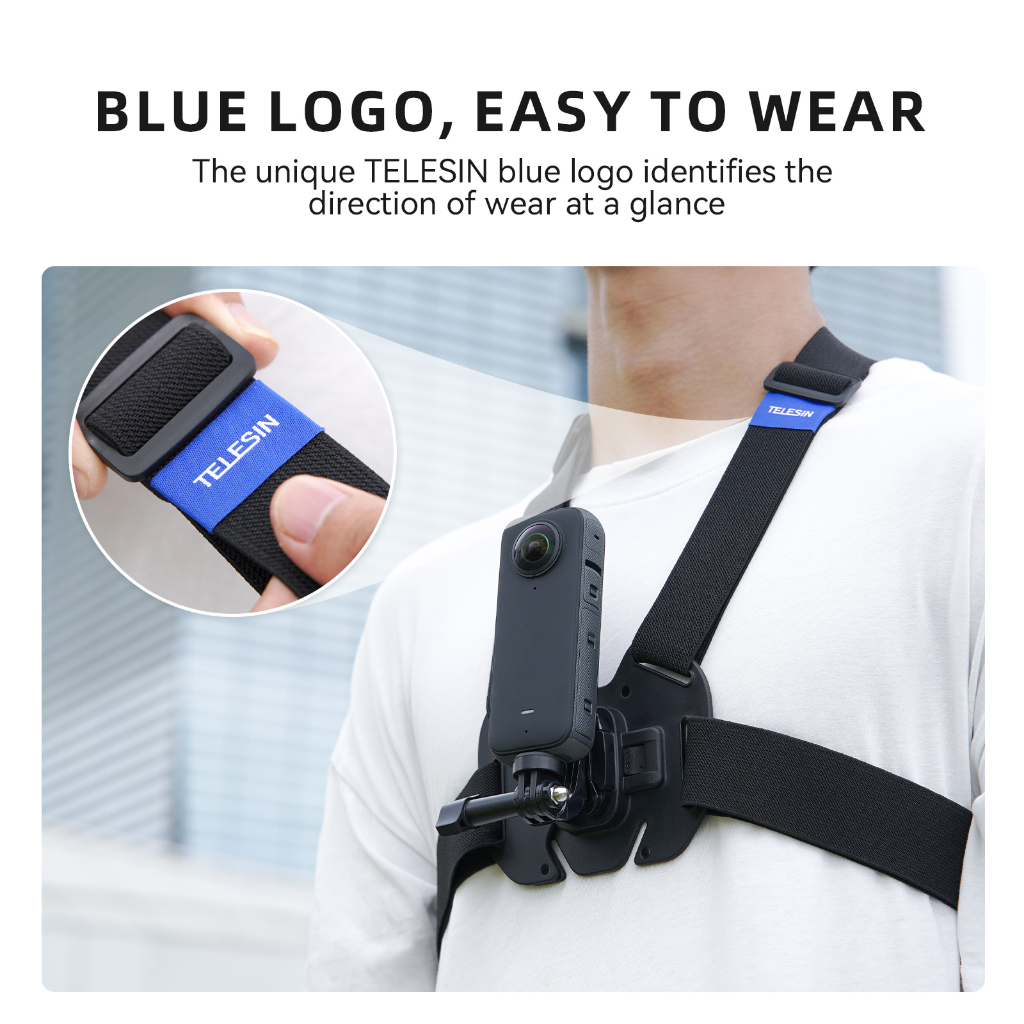 TELESIN (GP-UCS-001) New Vest Chest Strap for Action Cameras.