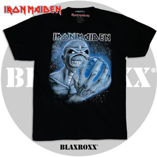 Blaxroxx เสื้อวง ลิขสิทธิ์แท้ Iron Maiden (IRM013) เสื้อยืดคอกลมแขนสั้น เสื้อยืด เสื้อสกรีนลาย เสื้อวินเทจ