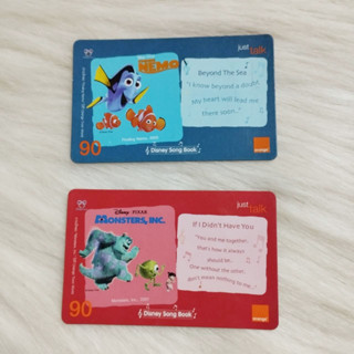 บัตรเติมเงินเก่า สำหรับสะสม Disney Song Book ได้ทั้ง 2 ใบค่ะ