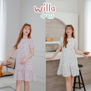 Willa dress เดรสแขนสั้นต่อระบาย