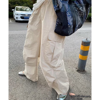 🇰🇷New🇰🇷  Korea cargo colorful trousers  กางเกงขายาวคาร์โก้สีสวย ผ้าบางเบาใส่สบายเอวสมอค