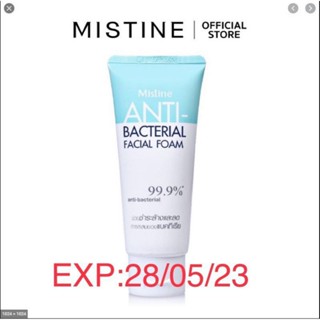 🔥อ่านก่อนสั่ง🔥โฟมล้างหน้า มิสทิน แอนตี้ แบคทีเรียล เฟเซียล โฟม 80ก. MISTINE ANTI-BACTERIAL FACIAL FOAM 80G.EXP:28/05/23