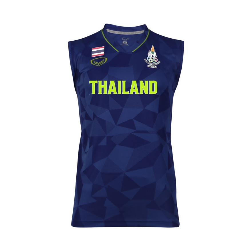 GRAND SPORT เสื้อซ้อมASIAN GAMES 2022  แขนกุด รหัส : 038367