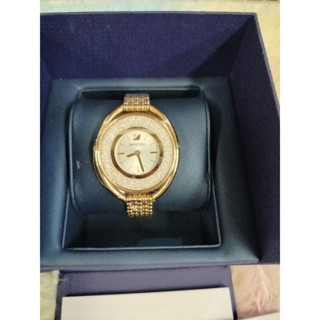 💥ลดราคาเทขาดทุน 🎉คริสตัลใสปิ๊ง อลังการมาก ❤️NEW Swarovski Crystalline Oval Watch ⌚ สีGold