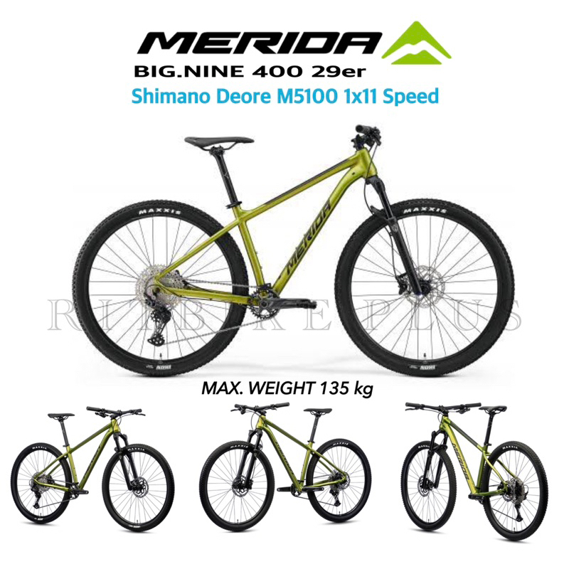 *ผ่อนได้*จักรยานเสือภูเขา Merida Bignine400 ล้อ 29" เฟรมอลู ชุดเกียร์ Shimano Deore 1x11 sp.โช้คลม