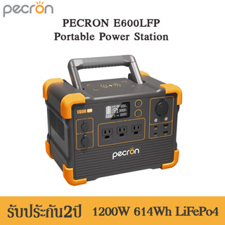 【พร้อมส่งจากไทย】Pecron E600LFP Portable Power Station 1200W 614Wh LiFePo4 แบตสำรองพกพา แบตสำรองไฟ 220V รับประกัน2ปี