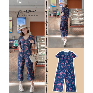 🌈🌿🌸🌺🌼💙💖🇰🇷 Jeans Floral Jumpsuit Long Pant