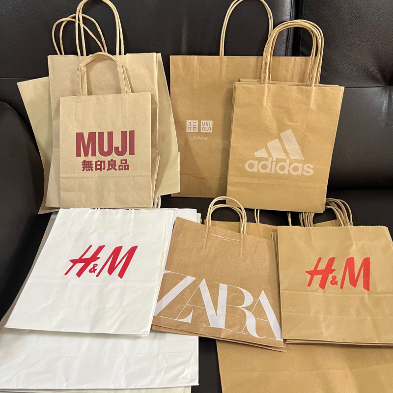 ถุงกระดาษแบรนด์หลายขนาด