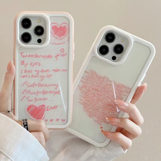 🎁ส่งของขวัญ🎁เคสไอโฟน 11 13 12 Pro Max รูปหัวใจy2k สีชมพู เคส for ไอโฟน14 pro max soft case Iphone