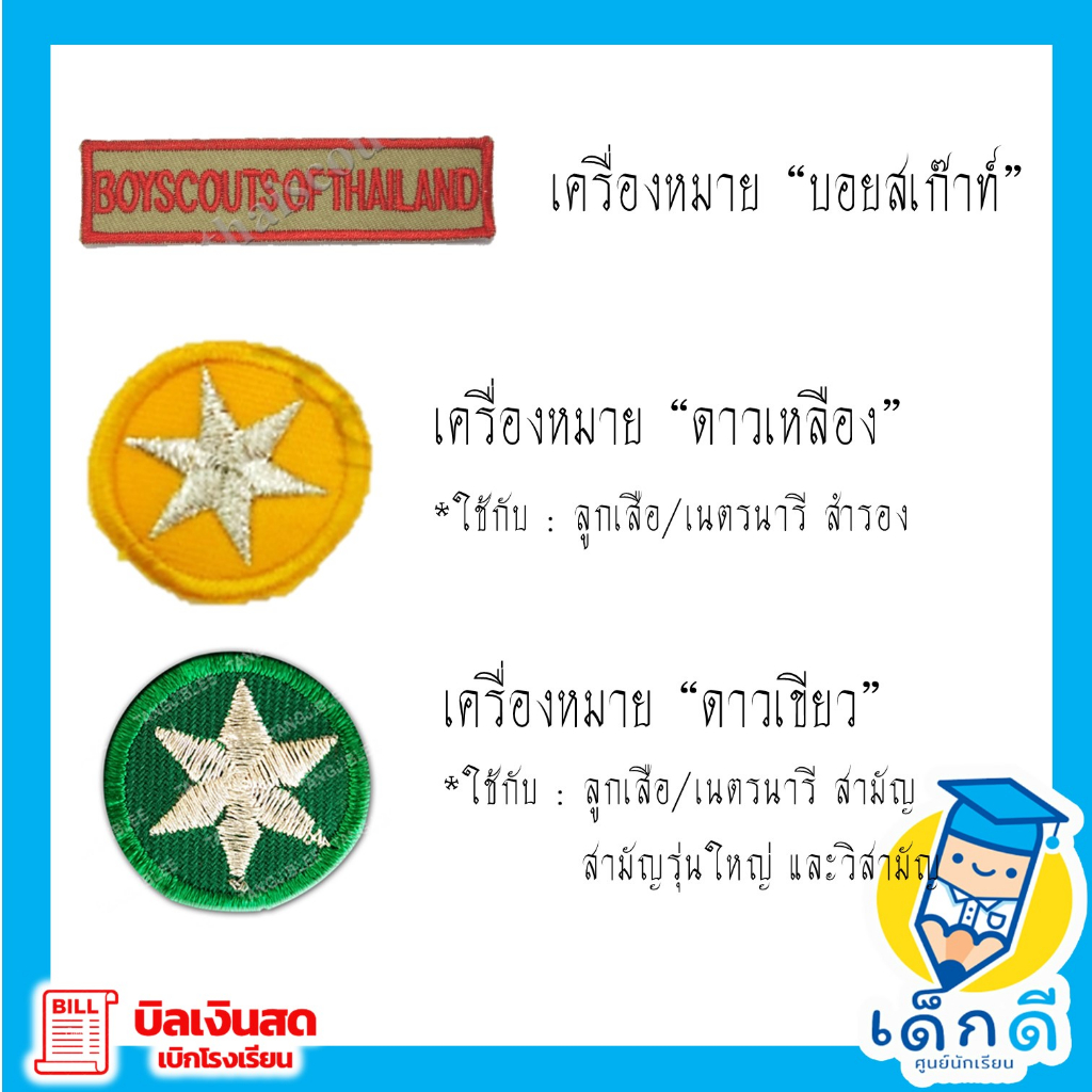 พร้อมส่ง!!! เครื่องหมายลูกเสือ/เนตรนารี รูปที่ 6