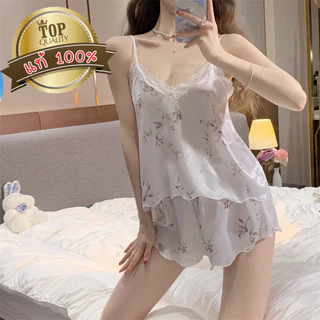 ชุดนอนเซ็ต ชุดนอนไม่ได้นอน 🌟เกรดดี 💖 ไซต์ XS-5XL นน >40-100 kg ผ้าซาตินมาแบบ 2 ชิ้นในตัวเดียว T-024