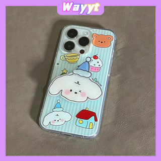 💖จัดส่ง24ชม💖iPhone 14 13 12 11 Pro Max เคส for เคสไอโฟน11 น่ารัก บางเบาพกพาง่าย แฟชั่น การ์ตูน ลูกสุนัข พร้อมขาตั้ง Case