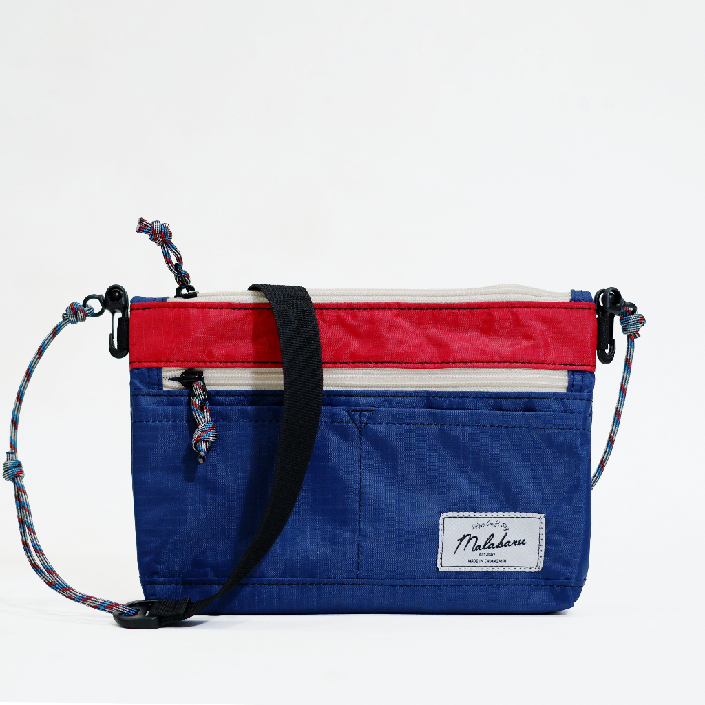 SACOCHEBAG / MALABARU / RED BLUE กระเป๋าสะพายข้าง กระเป๋าผ้ากันน้ำ