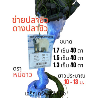 ดางปลาซิว ข่ายปลาซิว มองปลาซิว แบบสำเร็จพร้อมใช้งาน 1.5 เซ็น,1.7 เซ็น ลึก 40 ตา (ยาวประมาณ 10-13 เมตรต่อผืน) #ดางปลาซิว