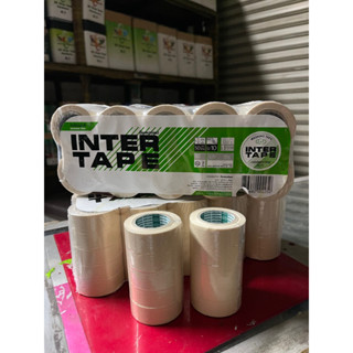 เทปกาวย่นพ่นสี INTER TAPE กระดาษกาวสำหรับพ่นสีขนาด3/4 นิ้ว ยาว 10 หลา 1แพ็คมี 50 ม้วน