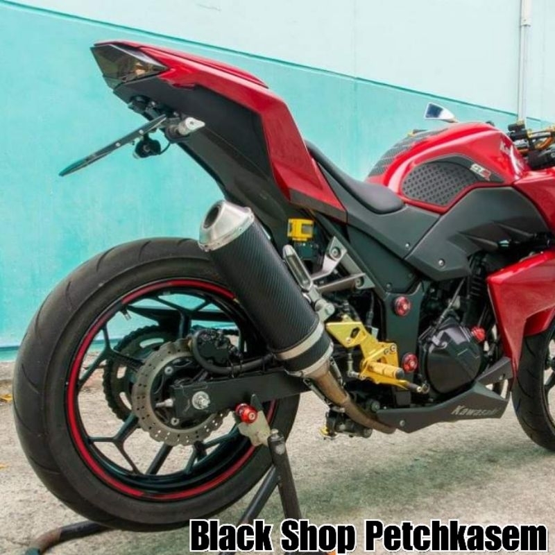 ชุดท้ายสั้น พร้อมไฟส่องป้ายทะเบียน / สำหรับรถ : Ninja-250 / Ninja-300 / Z250 / Z300 [Speedy]