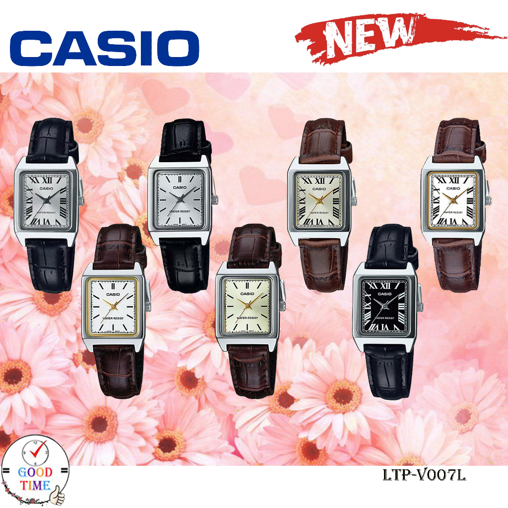 Casio แท้ นาฬิกาข้อมือผู้หญิง รุ่น LTP-V007L-7B1UDF,-7E1UDF,-7E2UDF,-9BUDF,-9EUDF  (สินค้าใหม่ ของแท