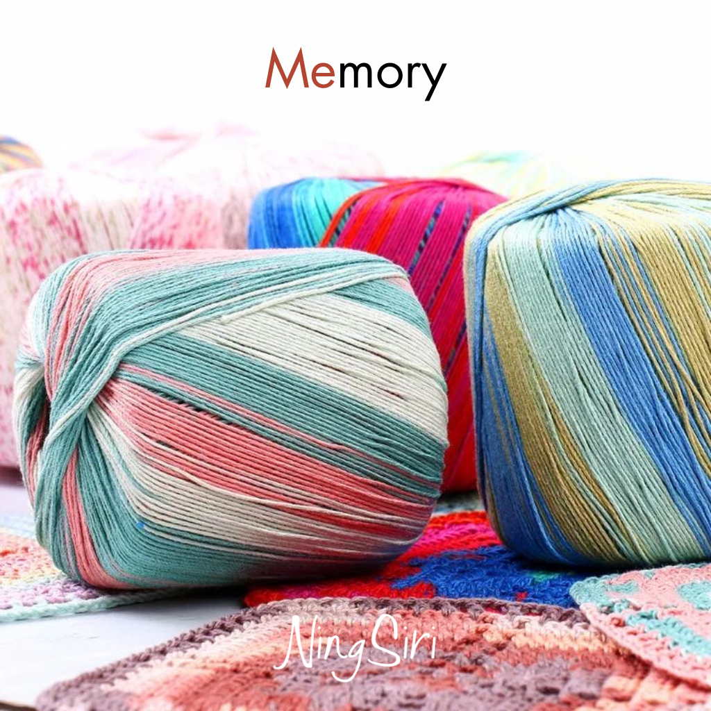 ไหมพรม ซัมเมอร์ Memory no.20 สีเหลือบ สำหรับถัก โครเชต์ นิตติ้ง Crochet Kniting Yarn