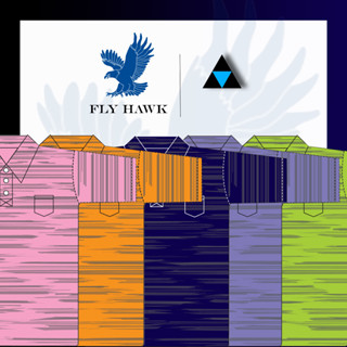 เสื้อโปโลชาย เสื้อคอปกแขนสั้น เสื้อโปโลสีพื้น FLY HAWK FLYHAWK รุ่น A386  ของแท้ 100%