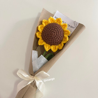 sunflower bouquet 💐 ช่อดอกทานตะวันไหมพรม🌻🌻🧶 จัดส่งสินค้าภายใน2-5วัน