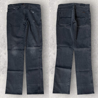 NUDIE SLIM JIM DRY BLACK COATED