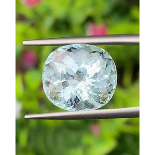 พลอย อความารีน Aquamarine 7.04 กะรัต (Cts.) พลอยแท้ อัญมณีมงคลประจําวันเกิด เครื่องประดับพลอย